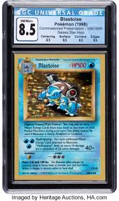 "Prototype Blastoise Galaxy Star Promo card used for internal Pokémon presentations in 1998."